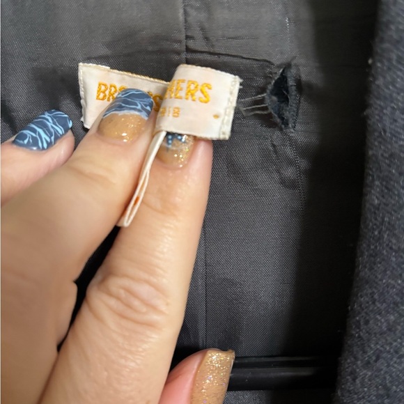 Brooks Brothers 1818 Womens Size 8 Gray Three-Button Long Sleeve Wool Blazer - Picture 5 of 9